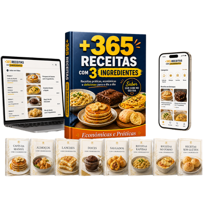 Banner do curso +365 Receitas com 3 Ingredientes da Chef Luana