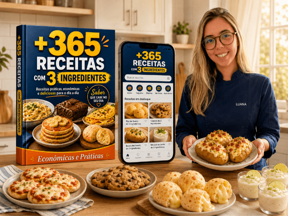 +365 Receitas com apenas 3 ingredientes da Chef Luana